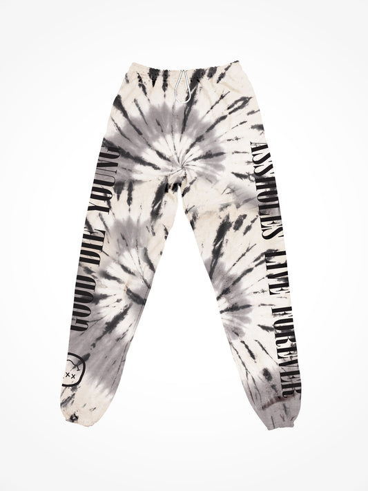 A.L.F. - GOOD DIE YOUNG TAN SPIRAL TIE DYE SWEATPANTS