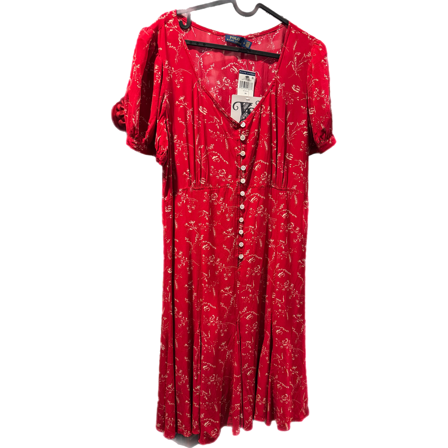 Ralph Lauren Red Floral Dress