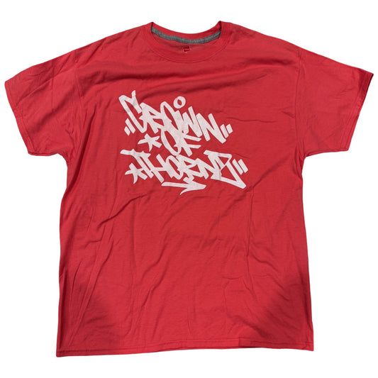Crown of Thornz - Peach Crewneck Handstyle Tee - Large