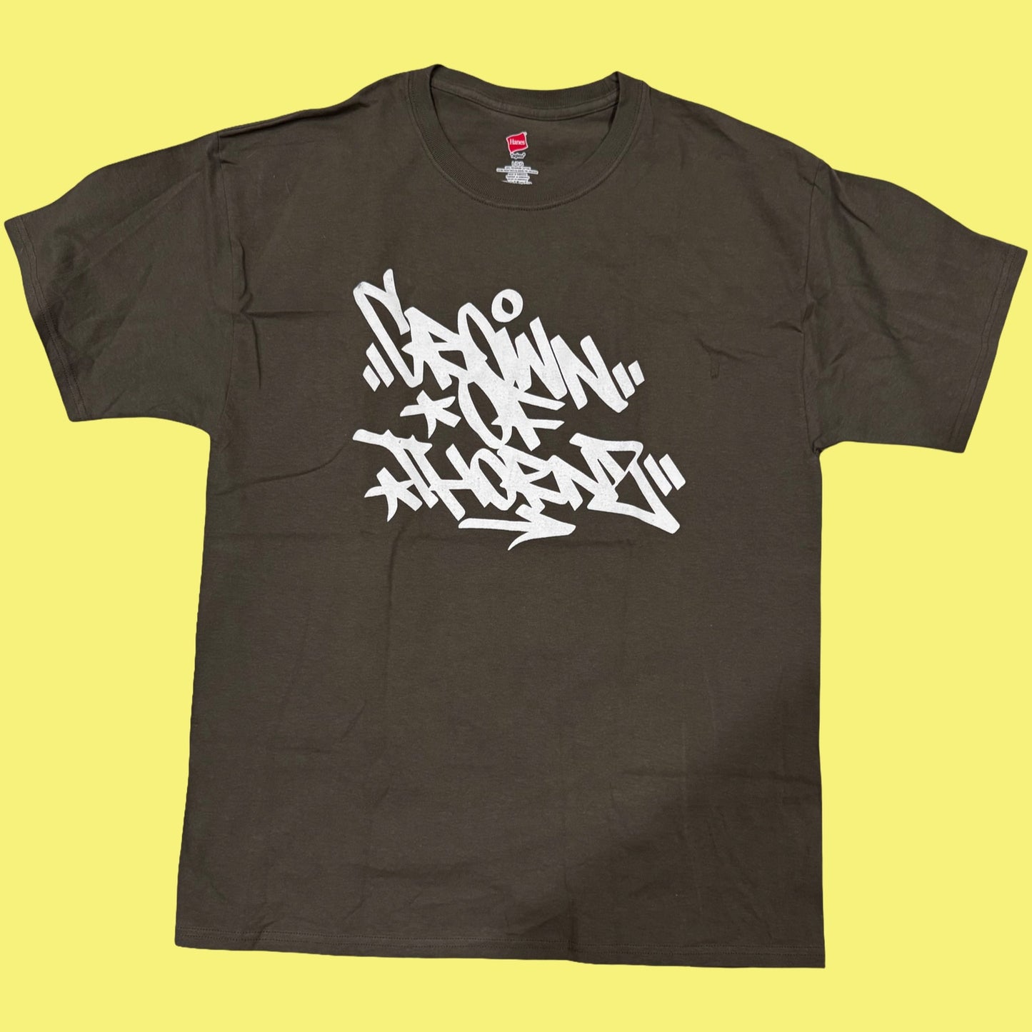 Crown of Thornz - Olive Green Crewneck Handstyle Tee - Large