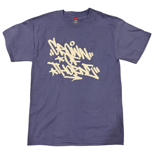 Crown of Thornz - Periwinkle Blue Crewneck Handstyle Tee - Medium