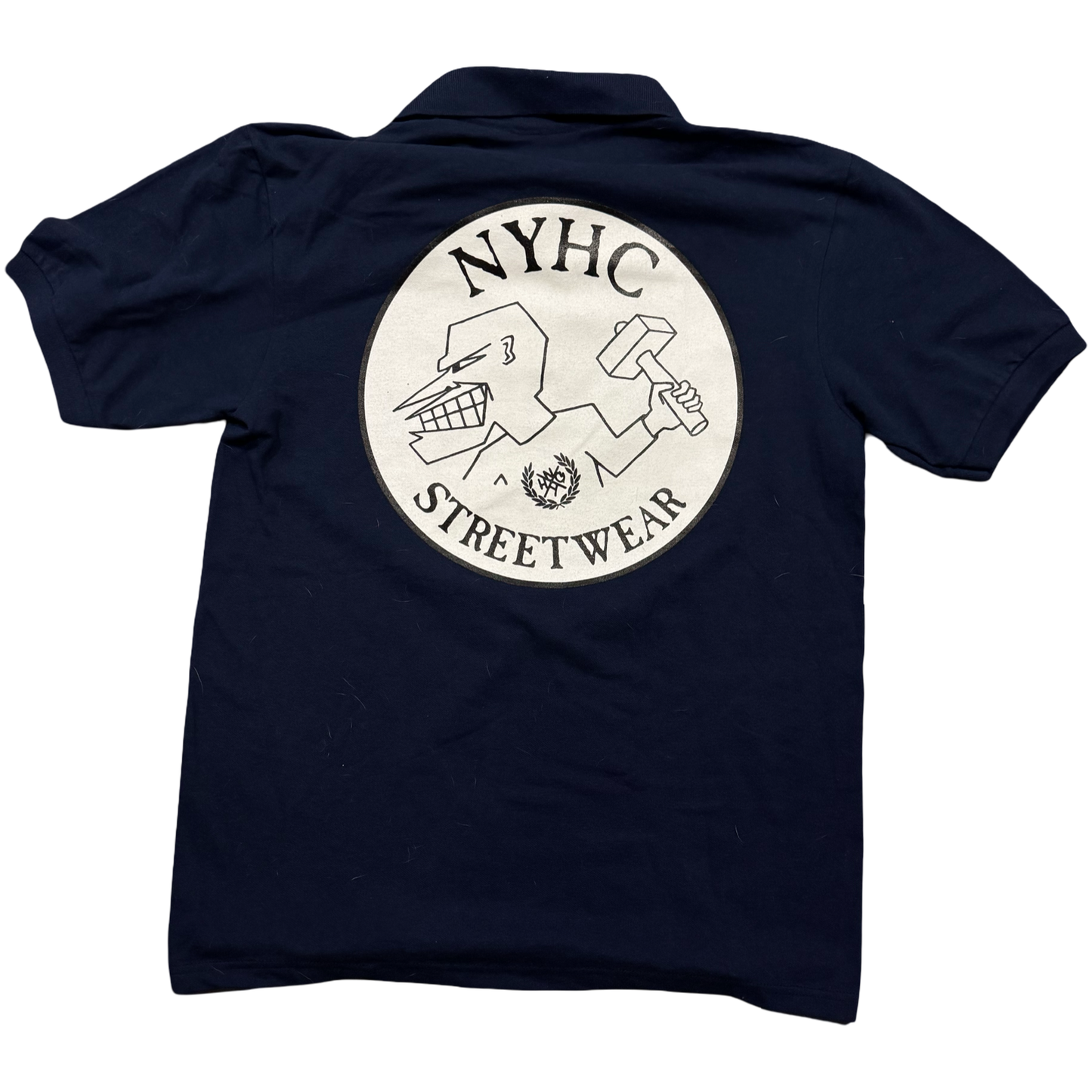 NYHC x RIP - Navy Blue Polo Shirt - Small