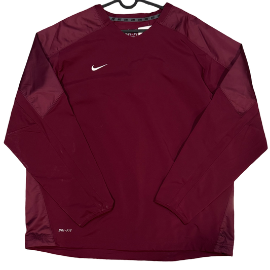 Nike - Long Sleeve Burgundy Warm Up Shirt