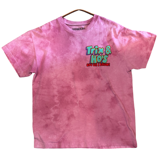 TRIX AND HOES BUBBLEGUM TIE DYE TEE