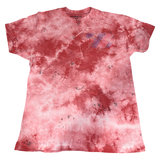 Assholes Live Forever - Tuscan Pink Marble Tie Dye Tee
