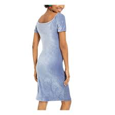 Ultra Flirt Daytime Blue Velvet Dress