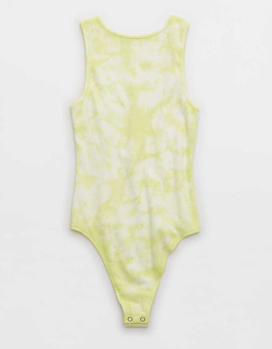 Aerie Open Back Bodysuit Yellow