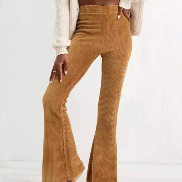 Aerie - "Groove On" Flare Ribbed Velour Pants