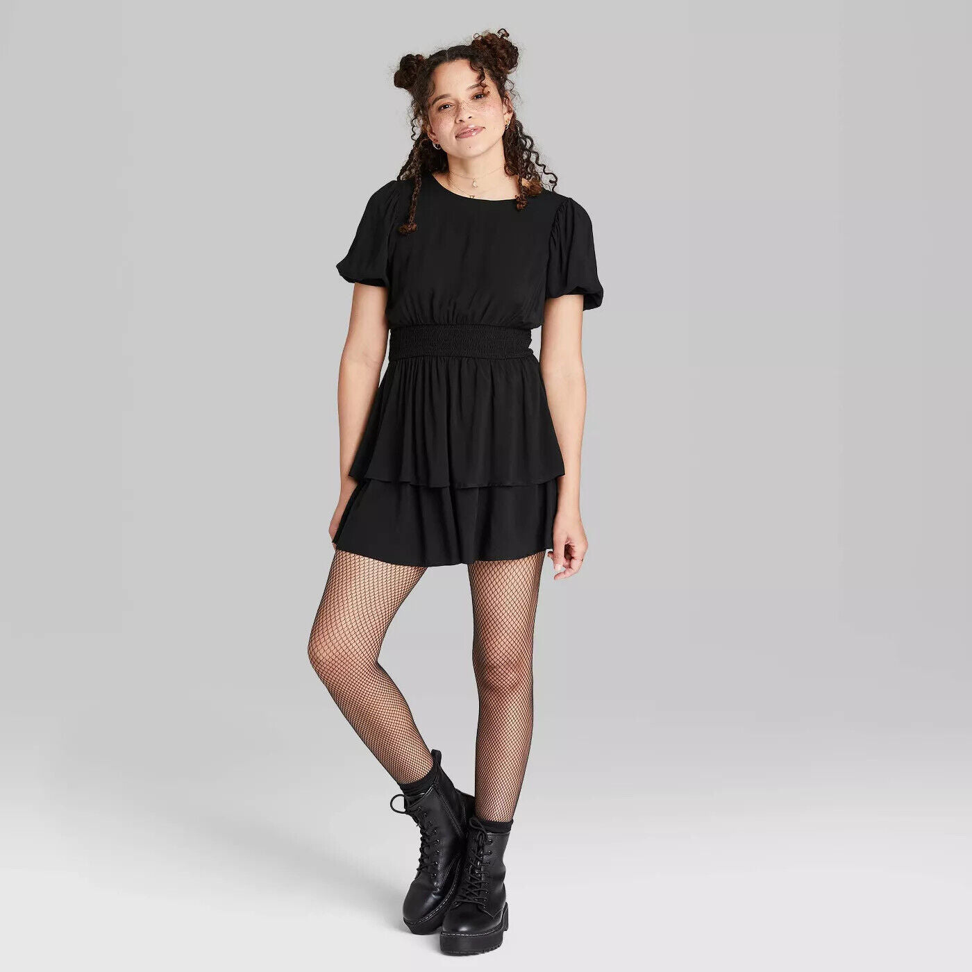 Wild Fable Black Smock open back.