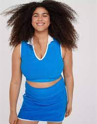 OFFLINE By Aerie Hole in One Terry Skirt/ Blue