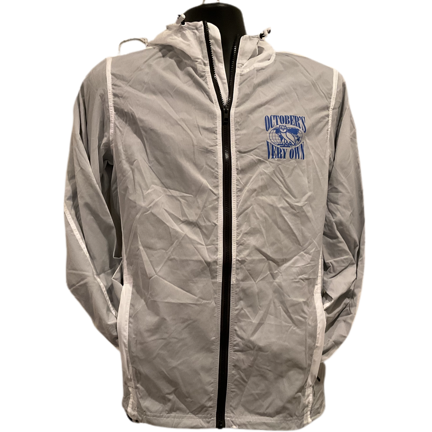 OVO - WHITE/BLACK WORLD TOUR TRANSLUCENT ZIP UP JACKET (XXL)