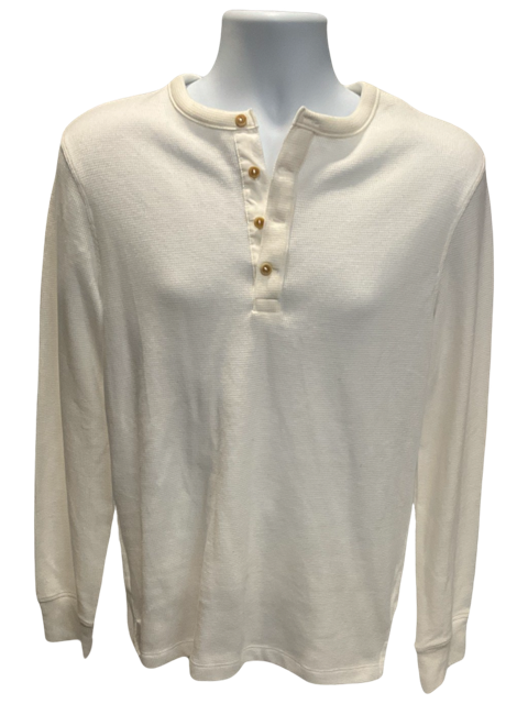 Goodfellow Henley Long Sleeve/ Cream