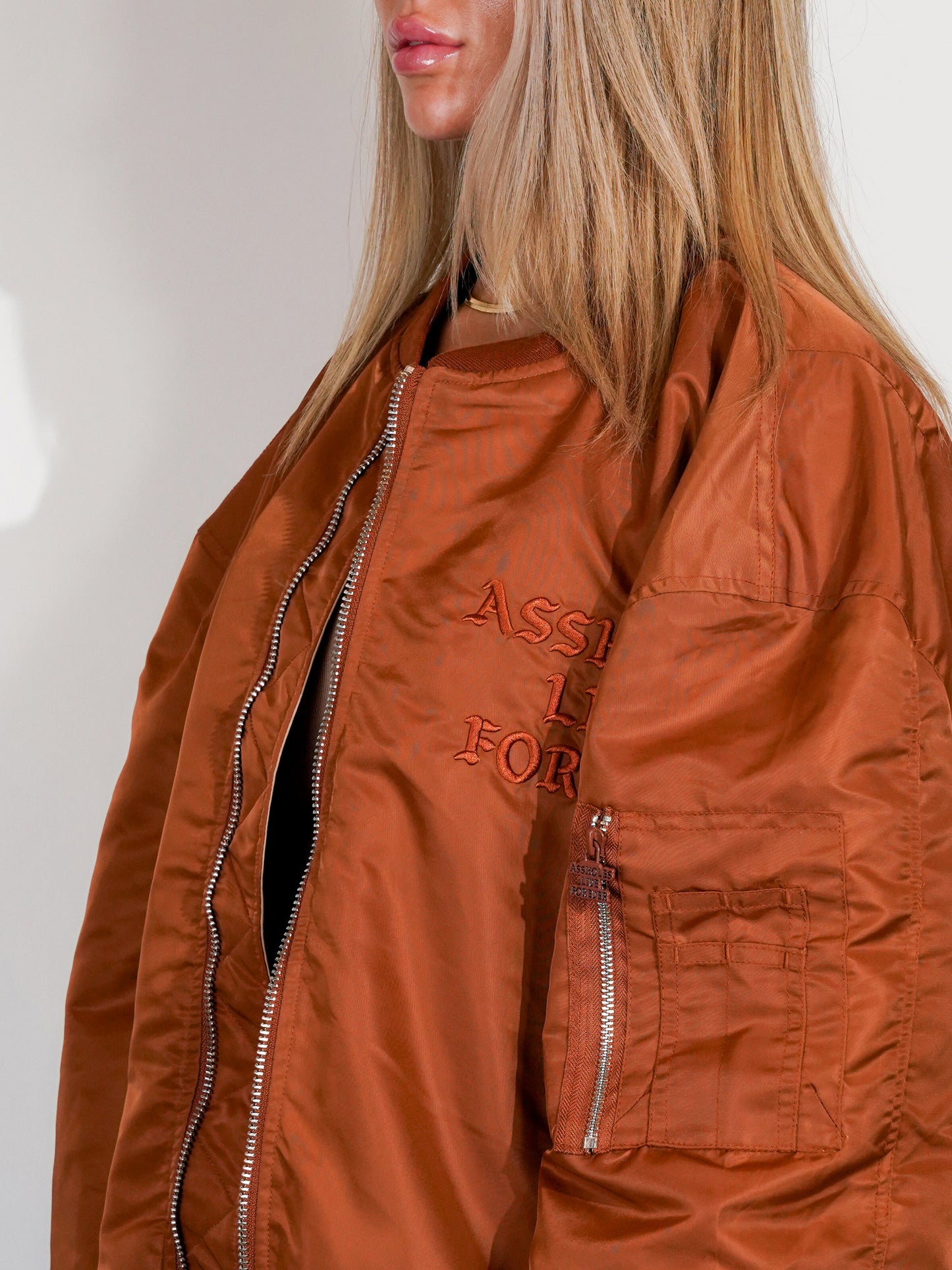 A.L.F. BROWN/TAN REVERSIBLE BOMBER JACKET