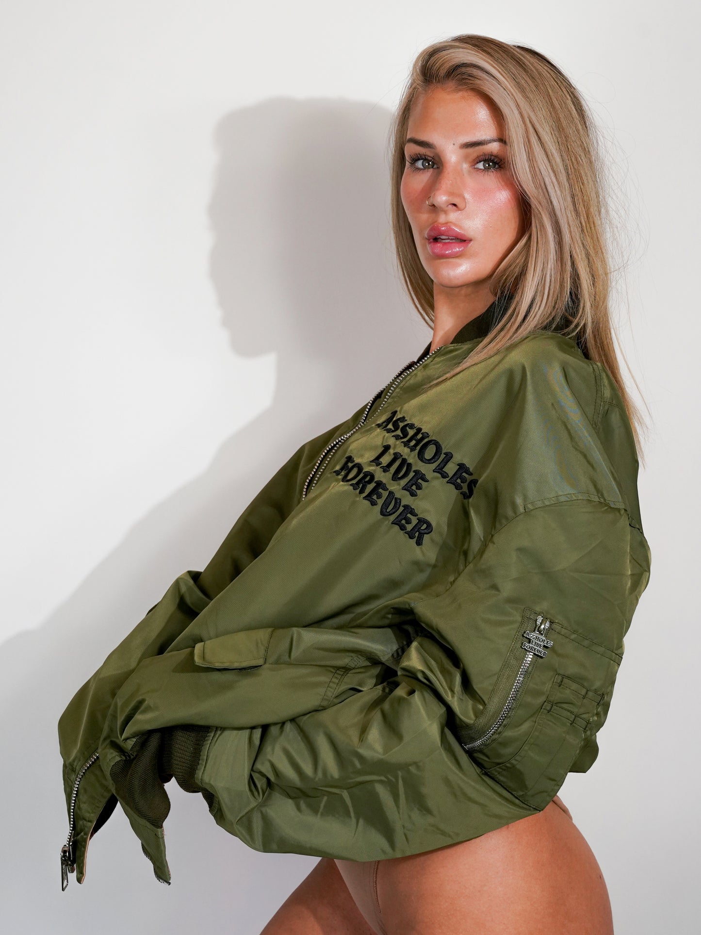 A.L.F. ARMY GREEN/TAN REVERSIBLE BOMBER JACKET