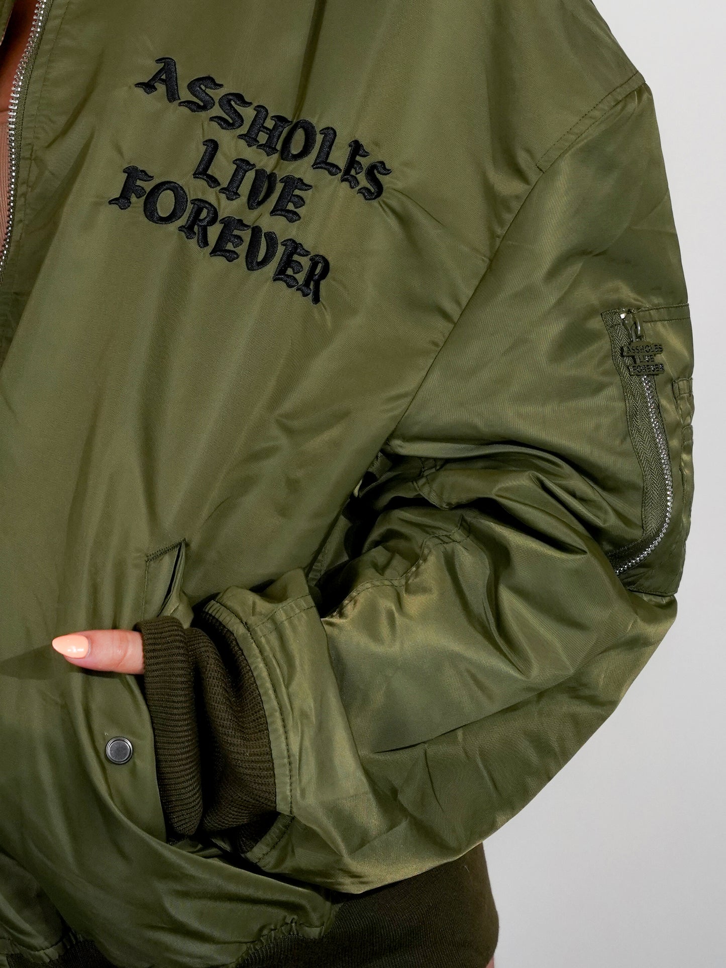 A.L.F. ARMY GREEN/TAN REVERSIBLE BOMBER JACKET