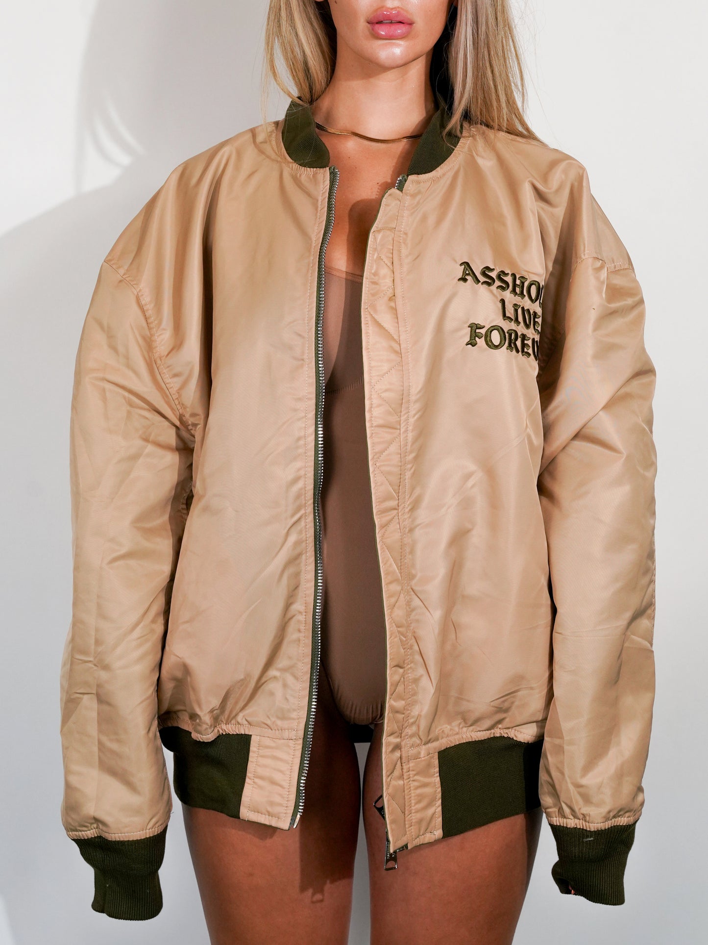 A.L.F. ARMY GREEN/TAN REVERSIBLE BOMBER JACKET