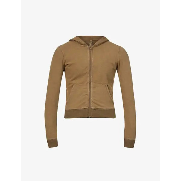 SKIMS Sepia Outdoor Basics Zipped Cotton Hoodie