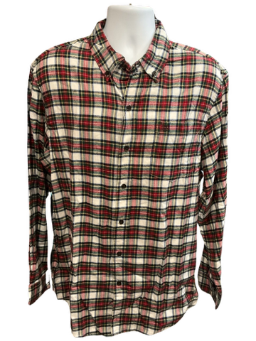 Chaps Red/White/Green Plaid Button Down