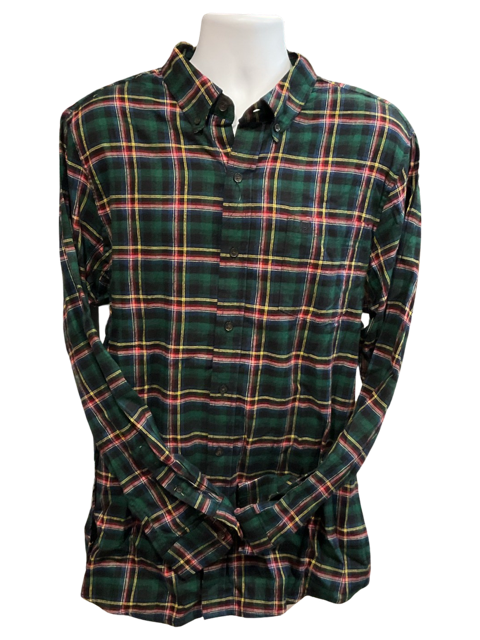 Chaps Green/Red Plaid Button Down