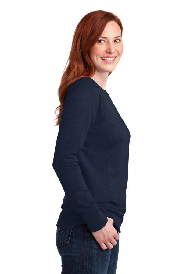 Anvil Women's French Terry Crewneck Sweatshirt (Navy)