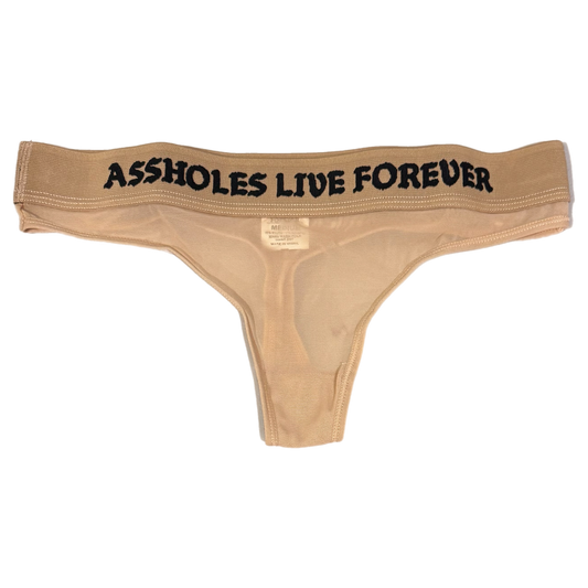 A.L.F. - Beige Mesh Thong