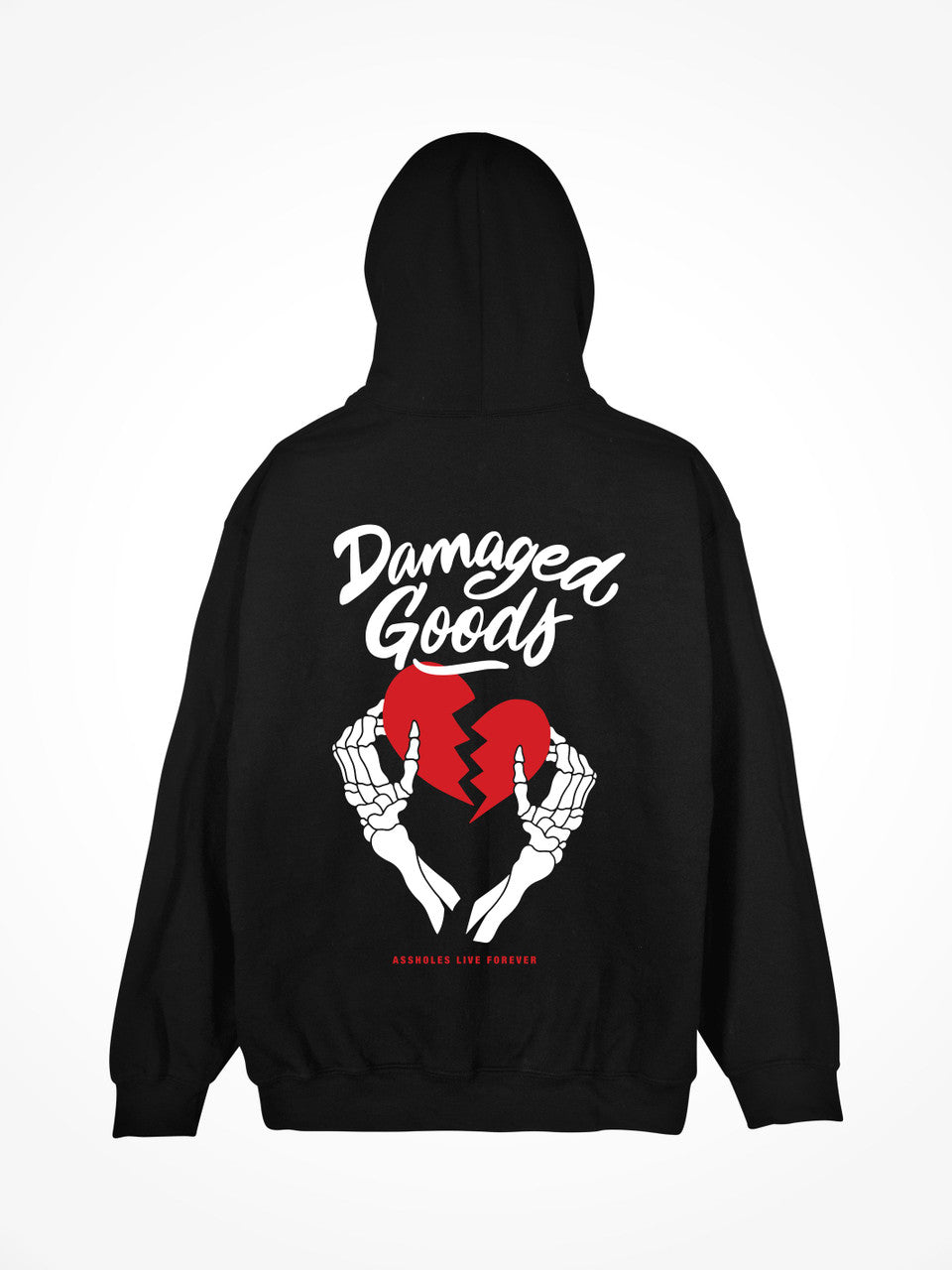 A.L.F. DAMAGED GOODS BLACK HOODIE