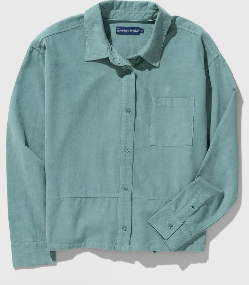 United By Blue Green Corduroy Button Down