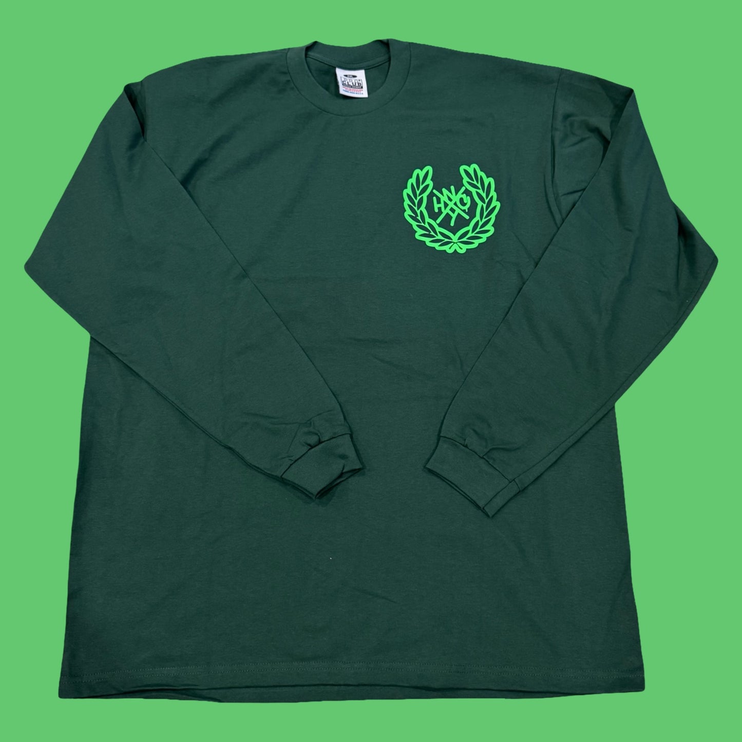 NYHC x ProClub - Hunter Green Long Sleeve Shirts - 2XL