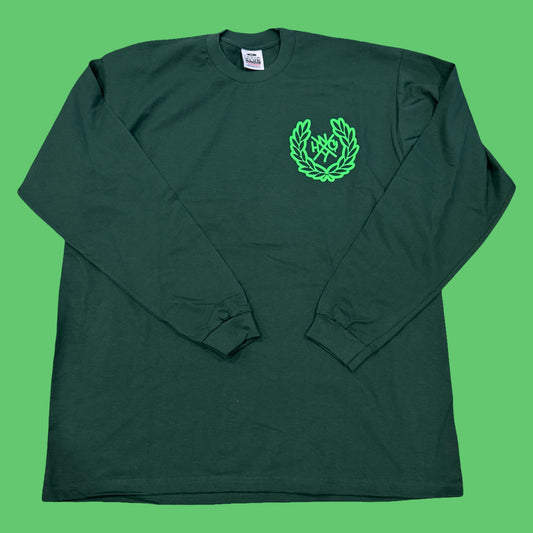 NYHC x ProClub - Hunter Green Long Sleeve Shirts - 2XL