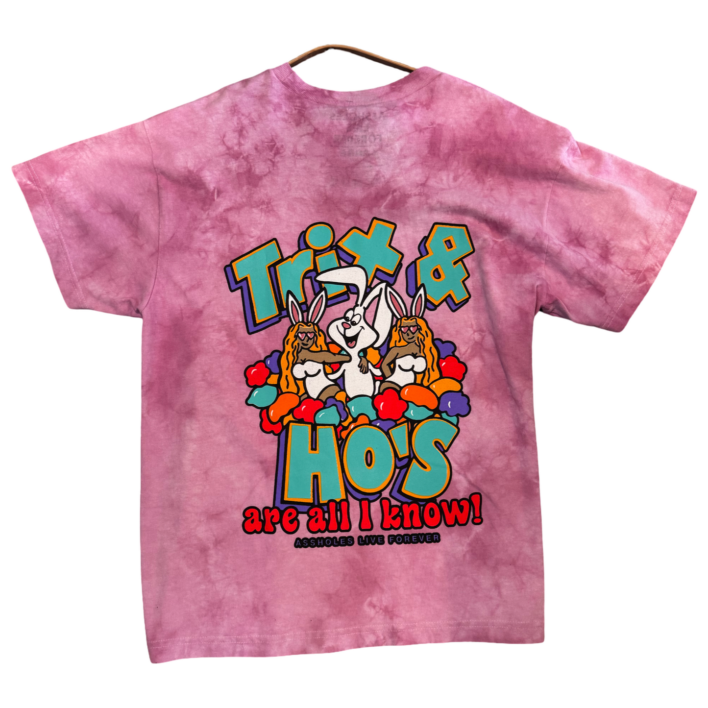 TRIX AND HOES BUBBLEGUM TIE DYE TEE