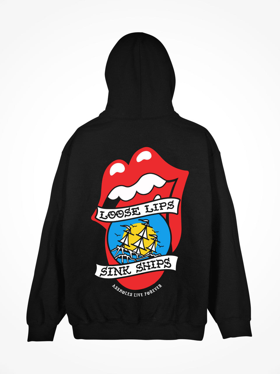 Loose Lips Sink Ships - Black Hoodie