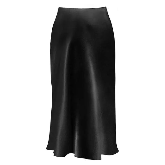 A New Day Black Satin Skirt