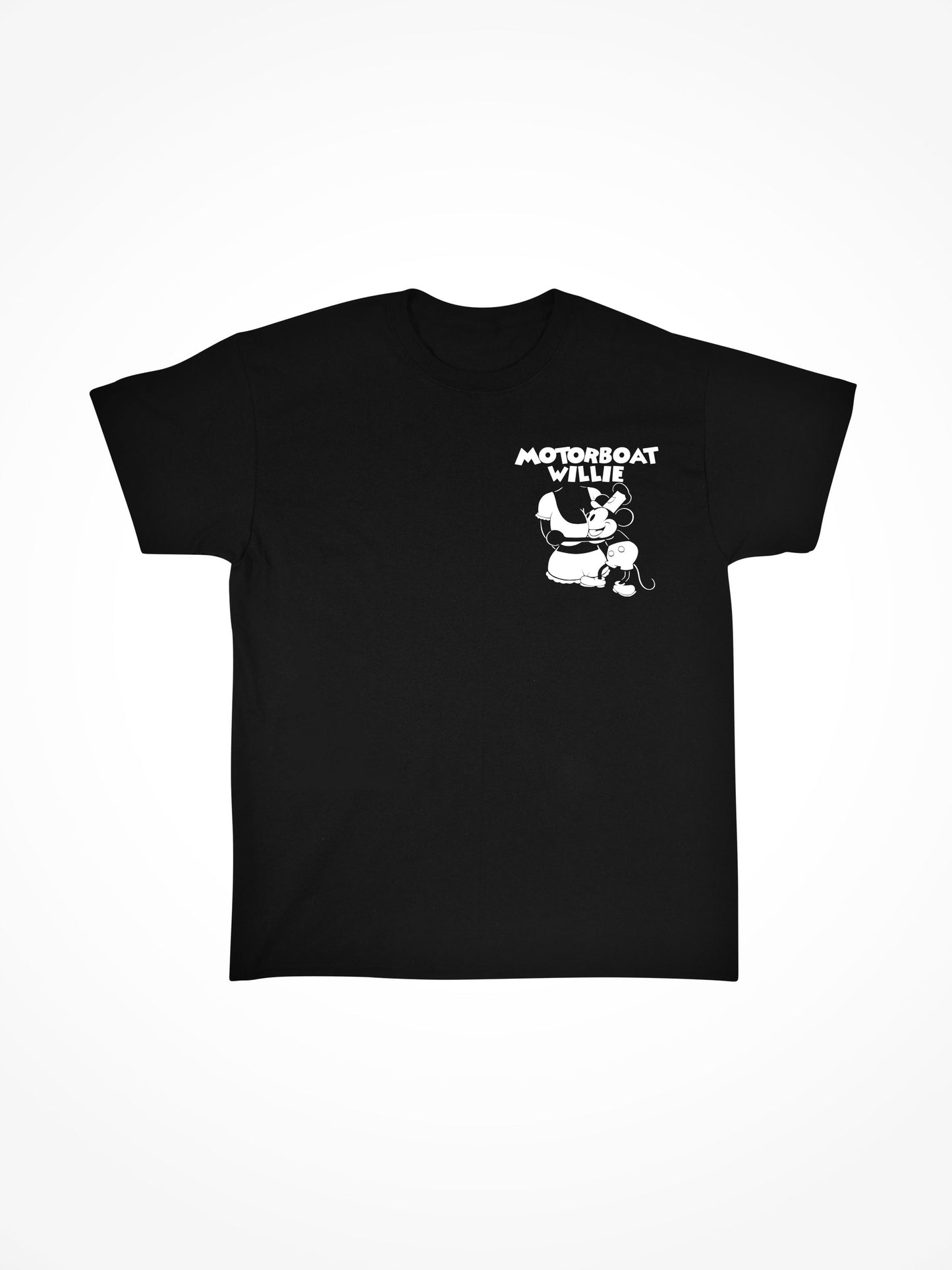 A. L. F. MOTORBOAT WILLIE BLACK TEE