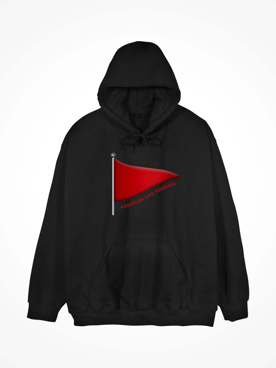 A.L.F. - Black Hoodie - Red Flag