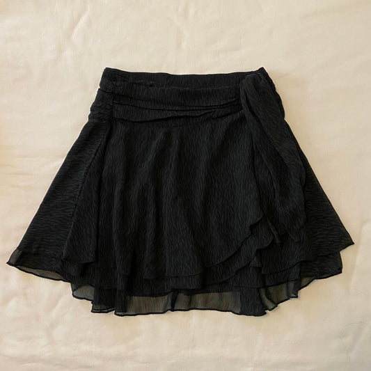 Aerie Flowy Black Wrap Skirt