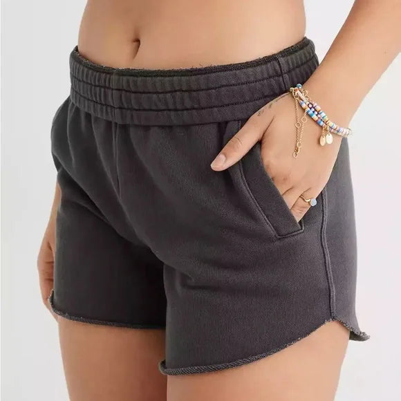 Aerie On My Way High Waisted Short in Grey