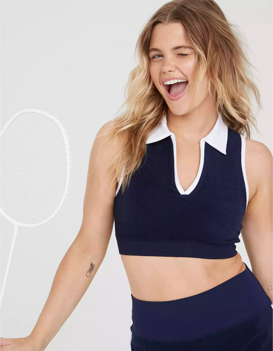 OFFLINE By Aerie Hole in One Terry/ Navy