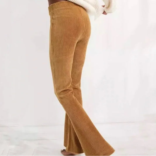 Aerie - "Groove On" Flare Ribbed  Velour Pants