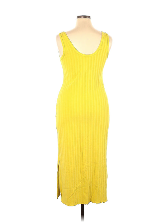 OFFLINE by Aerie Rib Knit OG Groove Midi Dress/ Yellow