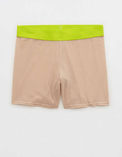 SMOOTHEZ by Aerie Mesh Boy Short Underwear/ Sand Lime