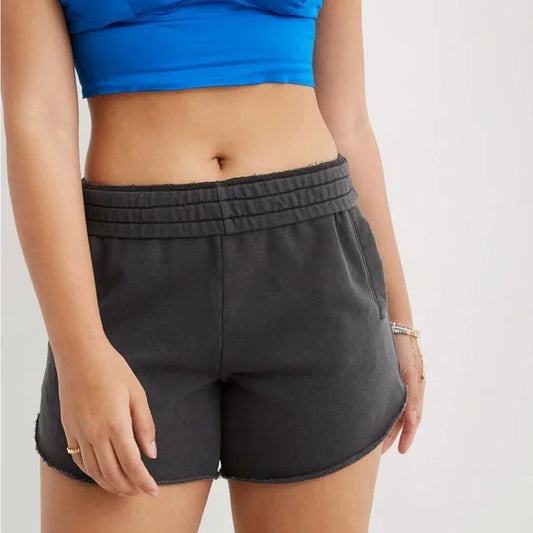 Aerie On My Way High Waisted Short in Grey