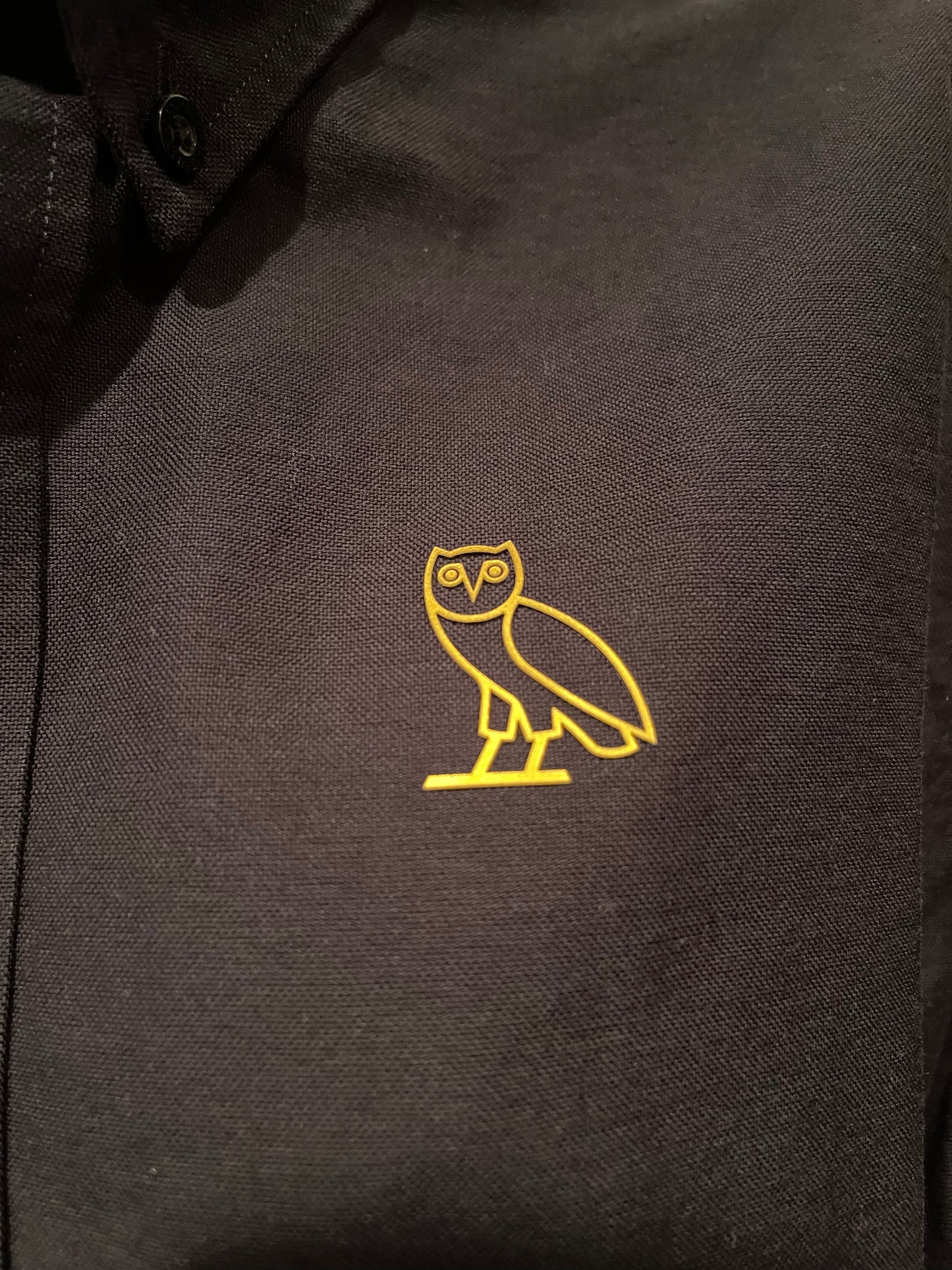 OVO - BLACK LONG SLEEVE DRESS SHIRT (SMALL)