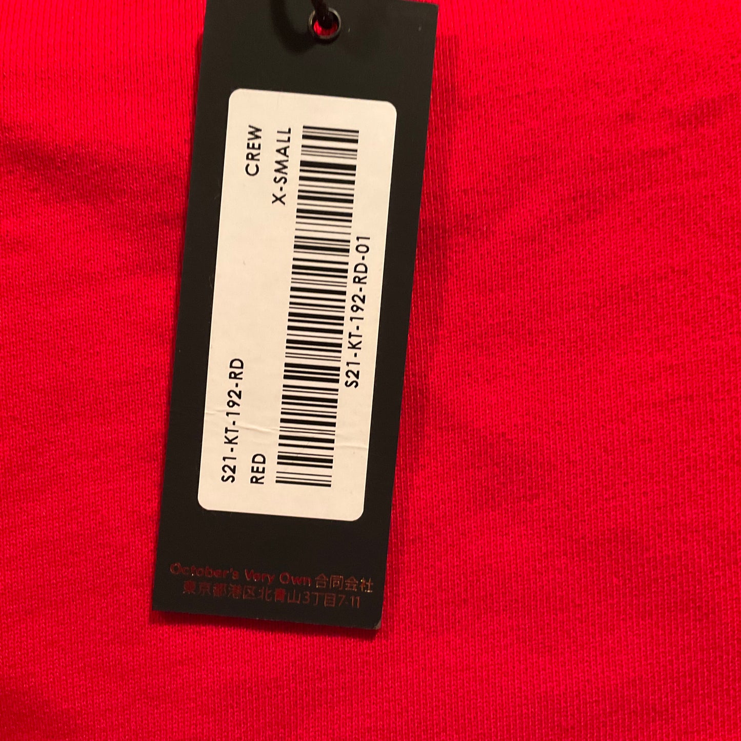 OVO - RED CREWNECK SWEATER (XS)