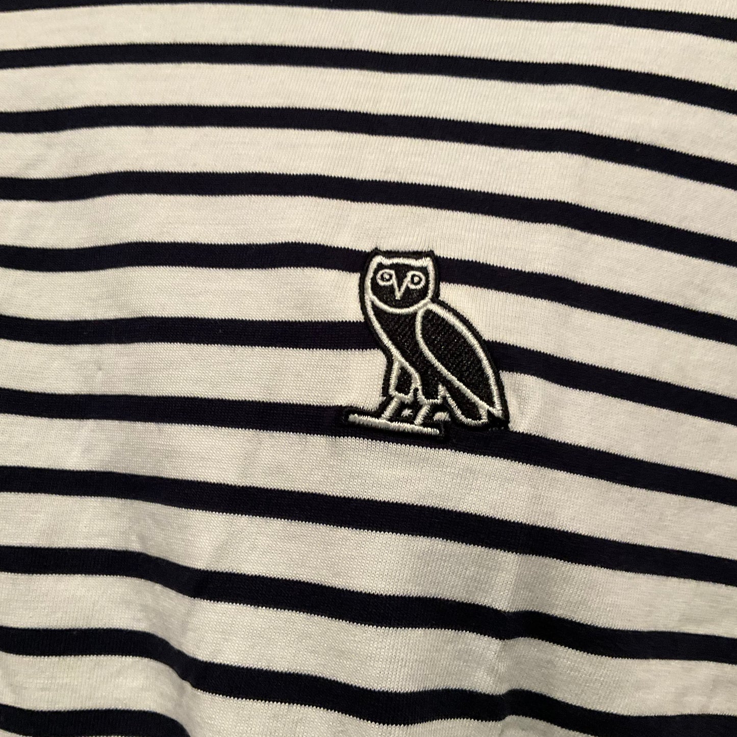 OVO - BLACK/WHITE NAUTICAL STRIPED T-SHIRT (XXXL)