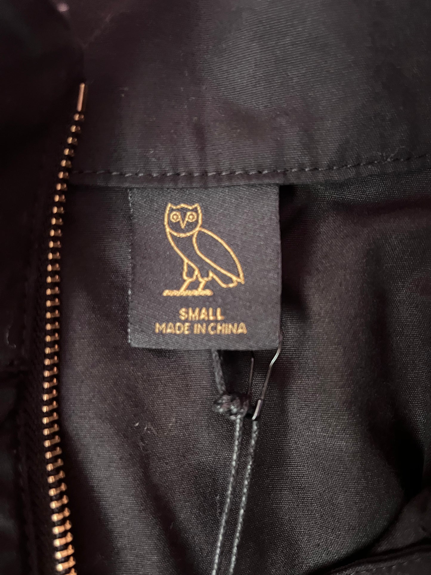 OVO - BLACK HALF ZIP TRACK JACKET (SMALL)